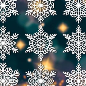 Intra απο ξύλο plywood 3mm-4mm πάχος – Snowflakes, Dxf Bundle 55 Δίασταση  20x20 cm INTRAFABR-77697767