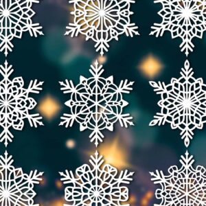Intra απο ξύλο plywood 3mm-4mm πάχος – Snowflakes, Dxf Bundle 56 Δίασταση  20x20 cm INTRAFABR-77766397
