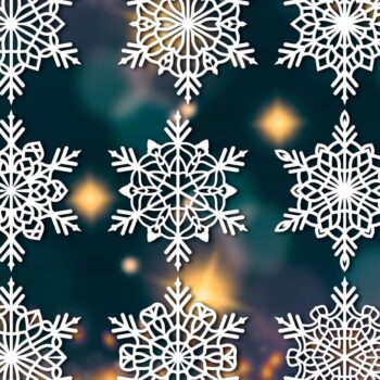 Intra απο ξύλο plywood 3mm-4mm πάχος – Snowflakes, Dxf Bundle 56 Δίασταση 20x20 cm INTRAFABR-77766397 - Image 1