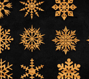 Intra απο ξύλο plywood 3mm-4mm πάχος – Snowflakes Δίασταση  20x20 cm INTRAFABR-107854595