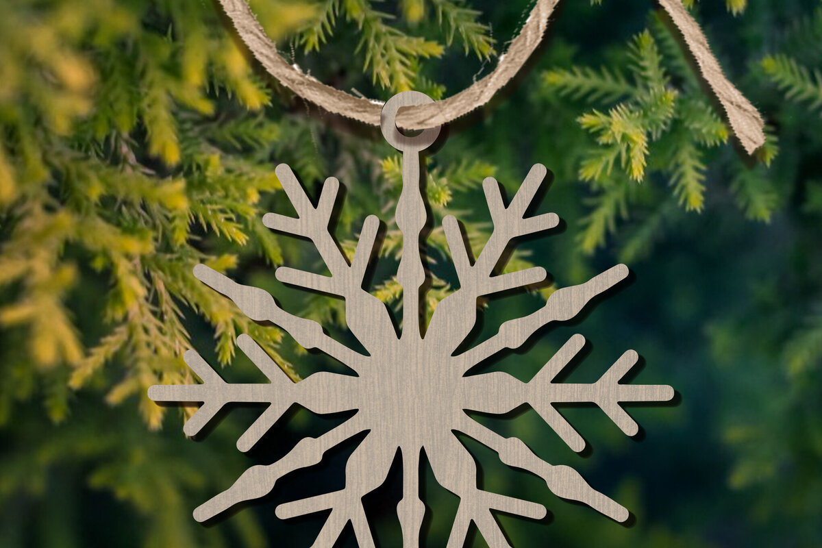 Intra απο ξύλο plywood 3mm-4mm πάχος – Στολίδι Snowflakes Δίασταση  20x20 cm INTRAFABR-101894672