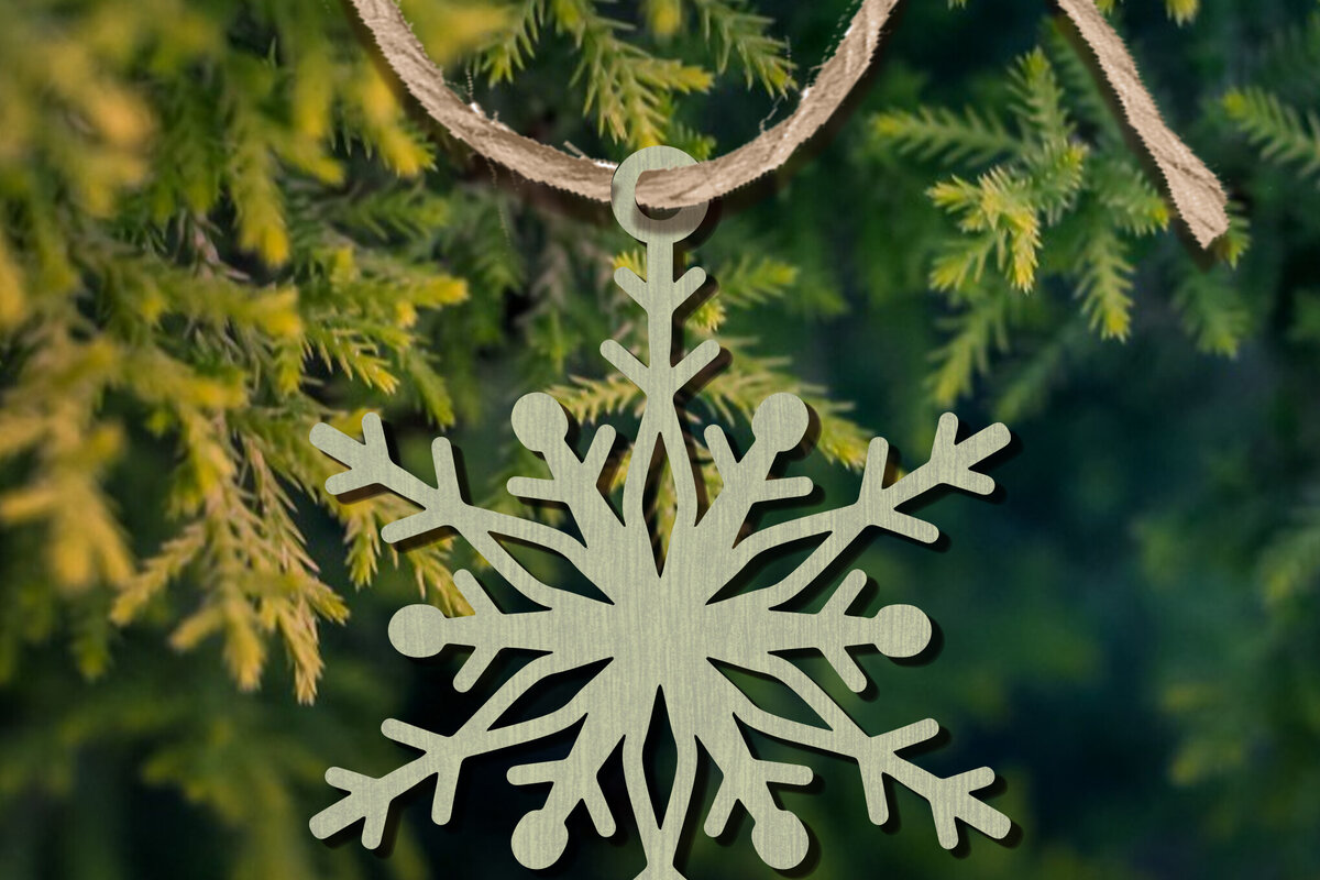 Intra απο ξύλο plywood 3mm-4mm πάχος – Στολίδι Snowflakes Δίασταση  20x20 cm INTRAFABR-101894682