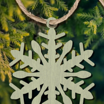 Intra απο ξύλο plywood 3mm-4mm πάχος – Στολίδι Snowflakes Δίασταση  20x20 cm INTRAFABR-101894688 - Image 1