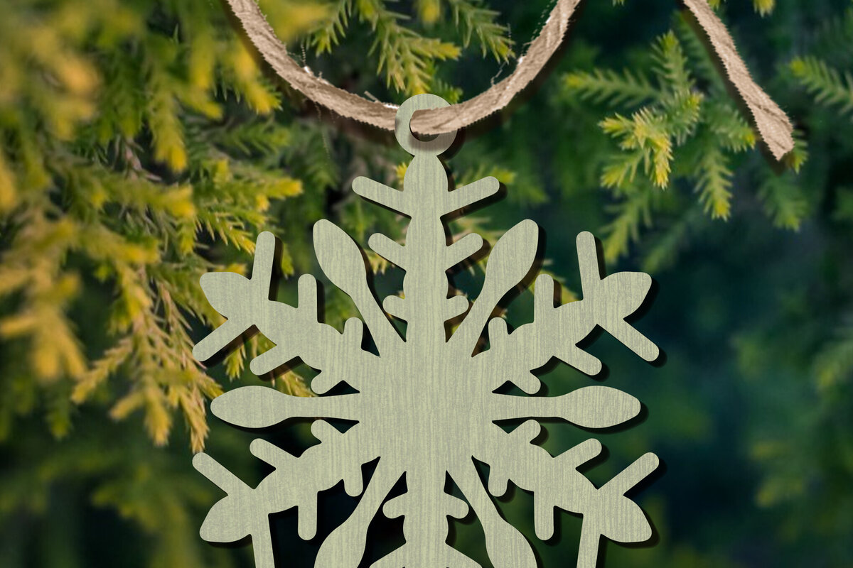 Intra απο ξύλο plywood 3mm-4mm πάχος – Στολίδι Snowflakes Δίασταση  20x20 cm INTRAFABR-101894688