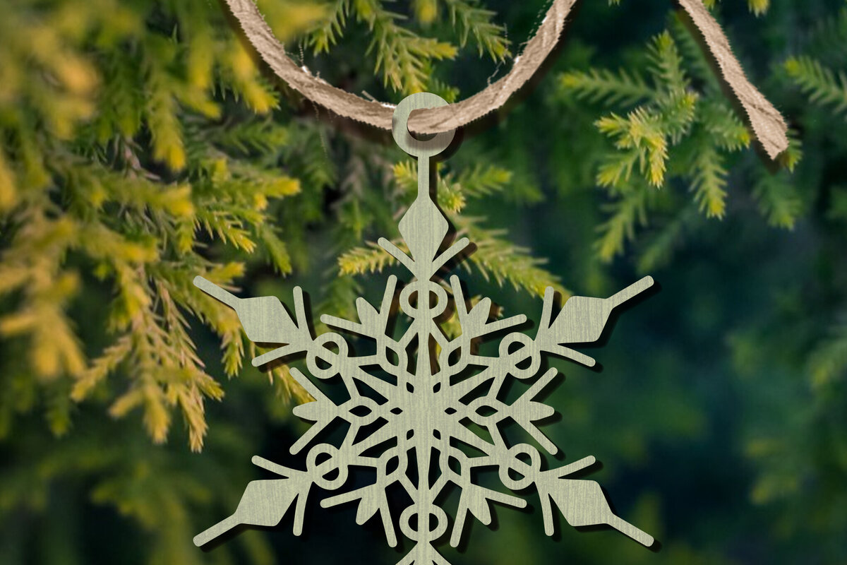 Intra απο ξύλο plywood 3mm-4mm πάχος – Στολίδι Snowflakes Δίασταση  20x20 cm INTRAFABR-101894702