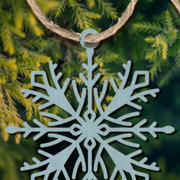 Intra απο ξύλο plywood 3mm-4mm πάχος – Στολίδι Snowflakes Δίασταση  20x20 cm INTRAFABR-101894533 - Image 1