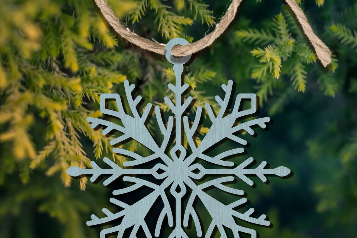 Intra απο ξύλο plywood 3mm-4mm πάχος – Στολίδι Snowflakes Δίασταση  20x20 cm INTRAFABR-101894533