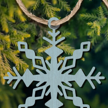 Intra απο ξύλο plywood 3mm-4mm πάχος – Στολίδι Snowflakes Δίασταση  20x20 cm INTRAFABR-101894540 - Image 1