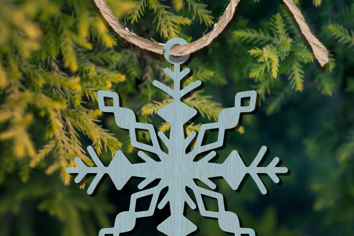 Intra απο ξύλο plywood 3mm-4mm πάχος – Στολίδι Snowflakes Δίασταση  20x20 cm INTRAFABR-101894540