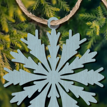 Intra απο ξύλο plywood 3mm-4mm πάχος – Στολίδι Snowflakes Δίασταση  20x20 cm INTRAFABR-101894547 - Image 1