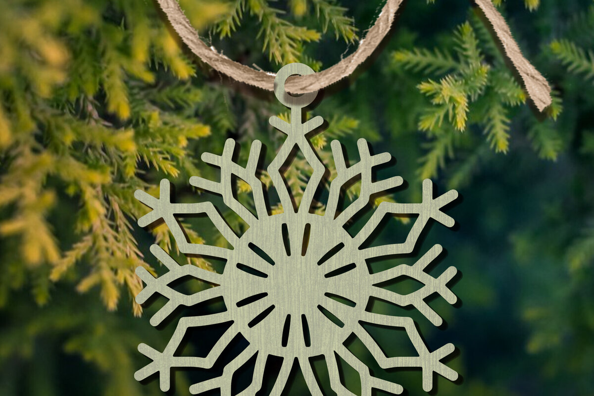 Intra απο ξύλο plywood 3mm-4mm πάχος – Στολίδι Snowflakes Δίασταση  20x20 cm INTRAFABR-101894559