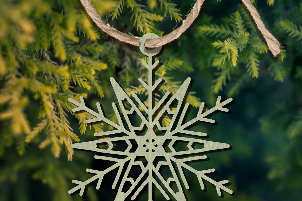 Intra απο ξύλο plywood 3mm-4mm πάχος – Στολίδι Snowflakes Δίασταση  20x20 cm INTRAFABR-101894569