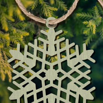 Intra απο ξύλο plywood 3mm-4mm πάχος – Στολίδι Snowflakes Δίασταση  20x20 cm INTRAFABR-101894575 - Image 1