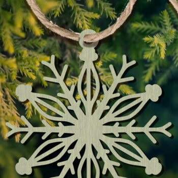 Intra απο ξύλο plywood 3mm-4mm πάχος – Στολίδι Snowflakes Δίασταση  20x20 cm INTRAFABR-101894581 - Image 1