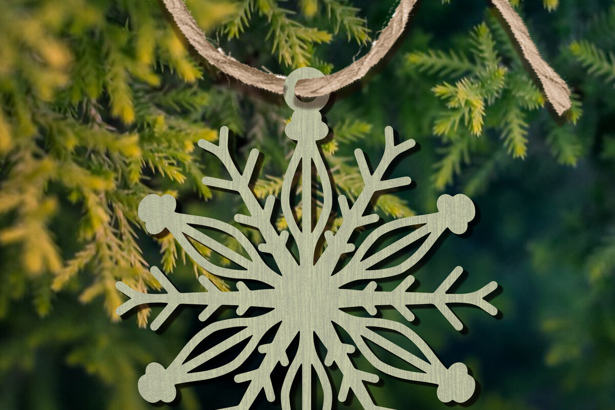 Intra απο ξύλο plywood 3mm-4mm πάχος – Στολίδι Snowflakes Δίασταση  20x20 cm INTRAFABR-101894581