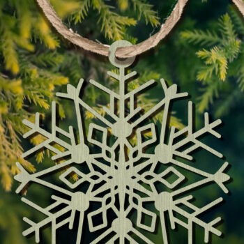 Intra απο ξύλο plywood 3mm-4mm πάχος – Στολίδι Snowflakes Bundle Δίασταση  20x20 cm INTRAFABR-101969763 - Image 12