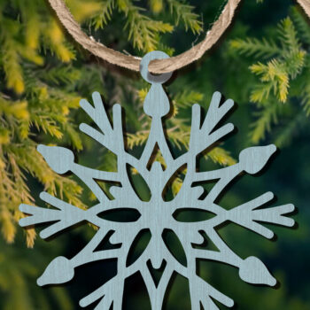 Intra απο ξύλο plywood 3mm-4mm πάχος – Στολίδι Snowflakes Δίασταση  20x20 cm INTRAFABR-101894511 - Image 1