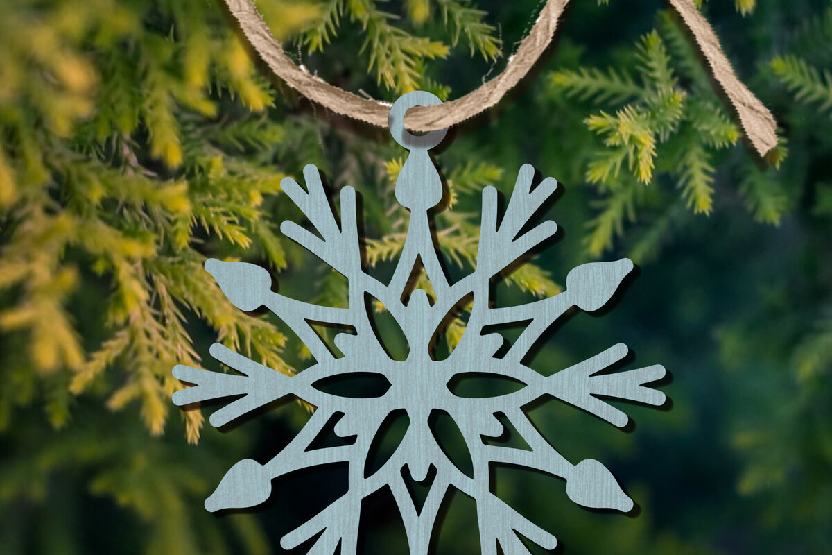 Intra απο ξύλο plywood 3mm-4mm πάχος – Στολίδι Snowflakes Δίασταση  20x20 cm INTRAFABR-101894511