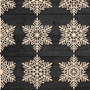 Intra απο ξύλο plywood 3mm-4mm πάχος – Snowflakes Paper Cut, Snowflakes Δίασταση  20x20 cm INTRAFABR-77691358