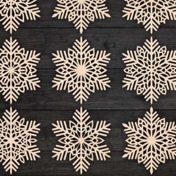Intra απο ξύλο plywood 3mm-4mm πάχος – Snowflakes Paper Cut, Snowflakes Δίασταση  20x20 cm INTRAFABR-77692016 - Image 1