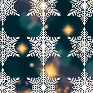 Intra απο ξύλο plywood 3mm-4mm πάχος – Snowflakes Paper Cut, Snowflakes Δίασταση  20x20 cm INTRAFABR-77694135