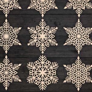 Intra απο ξύλο plywood 3mm-4mm πάχος – Snowflakes Paper Cut, Snowflakes Δίασταση  20x20 cm INTRAFABR-77694314