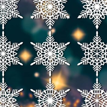 Intra απο ξύλο plywood 3mm-4mm πάχος – Snowflakes Paper Cut, Snowflakes Δίασταση 20x20 cm INTRAFABR-77697142 - Image 3