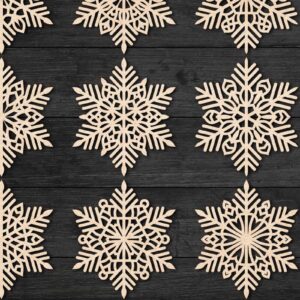 Intra απο ξύλο plywood 3mm-4mm πάχος – Snowflakes Paper Cut, Snowflakes Δίασταση  20x20 cm INTRAFABR-77690936