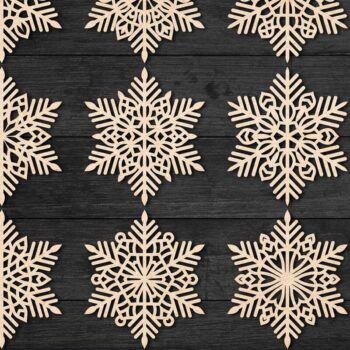 Intra απο ξύλο plywood 3mm-4mm πάχος – Snowflakes Paper Cut, Snowflakes Δίασταση  20x20 cm INTRAFABR-77690936 - Image 1