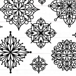 Intra απο ξύλο plywood 3mm-4mm πάχος – Snowflakes, Winter Decorations Δίασταση  20x20 cm INTRAFABR-117729157
