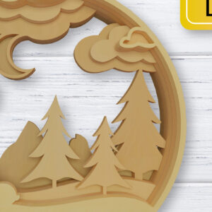 Intra απο ξύλο plywood 3mm-4mm πάχος – Χριστουγεννιάτικο στολίδι Snowglobe Δίασταση  20x20 cm INTRAFABR-76526736