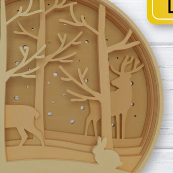 Intra απο ξύλο plywood 3mm-4mm πάχος – Χριστουγεννιάτικο στολίδι Snowglobe Δίασταση  20x20 cm INTRAFABR-76526678 - Image 5