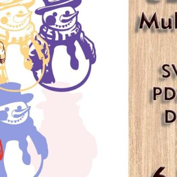 Intra απο ξύλο plywood 3mm-4mm πάχος – Αρχείο κοπής λέιζερ πολλαπλών επιπέδων Snowman 3D Δίασταση  20x20 cm INTRAFABR-108890339 - Image 3