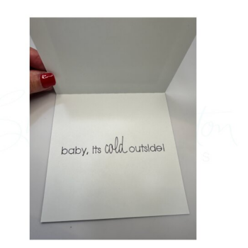 Intra απο ξύλο plywood 3mm-4mm πάχος – Χριστουγεννιάτικη κάρτα χιονάνθρωπος Δίασταση 20x20 cm INTRAFABR-105840969 - Image 2