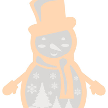 Intra απο ξύλο plywood 3mm-4mm πάχος – Χριστουγεννιάτικη διακόσμηση χιονάνθρωπος, αρχείο πολλαπλών στρώσεων Δίασταση 20x20 cm INTRAFABR-82925473 - Image 4