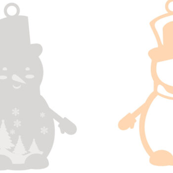 Intra απο ξύλο plywood 3mm-4mm πάχος – Χριστουγεννιάτικη διακόσμηση χιονάνθρωπος, αρχείο πολλαπλών στρώσεων Δίασταση 20x20 cm INTRAFABR-82925473 - Image 5