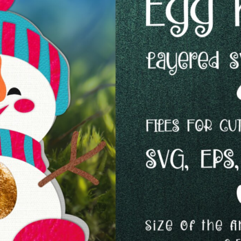 Intra απο ξύλο plywood 3mm-4mm πάχος – Πρότυπο κατόχου αυγών Χριστουγέννων χιονάνθρωπος Δίασταση  20x20 cm INTRAFABR-15677990 - Image 1