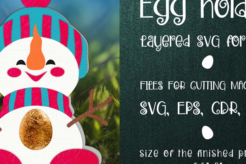 Intra απο ξύλο plywood 3mm-4mm πάχος – Πρότυπο κατόχου αυγών Χριστουγέννων χιονάνθρωπος Δίασταση  20x20 cm INTRAFABR-15677990