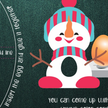 Intra απο ξύλο plywood 3mm-4mm πάχος – Πρότυπο κατόχου αυγών Χριστουγέννων χιονάνθρωπος Δίασταση  20x20 cm INTRAFABR-15677990 - Image 2