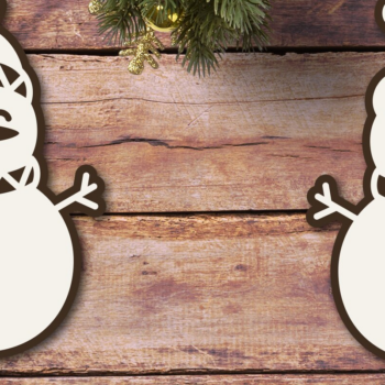 Intra απο ξύλο plywood 3mm-4mm πάχος – Αρχεία λέιζερ Χριστουγεννιάτικου στολίδι Χιονάνθρωπος Δίασταση  20x20 cm INTRAFABR-110709896 - Image 2