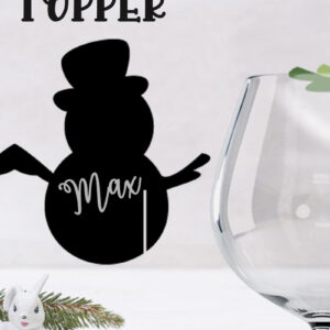 Intra απο ξύλο plywood 3mm-4mm πάχος – Snowman Drink Topper Δίασταση  20x20 cm INTRAFABR-79530288