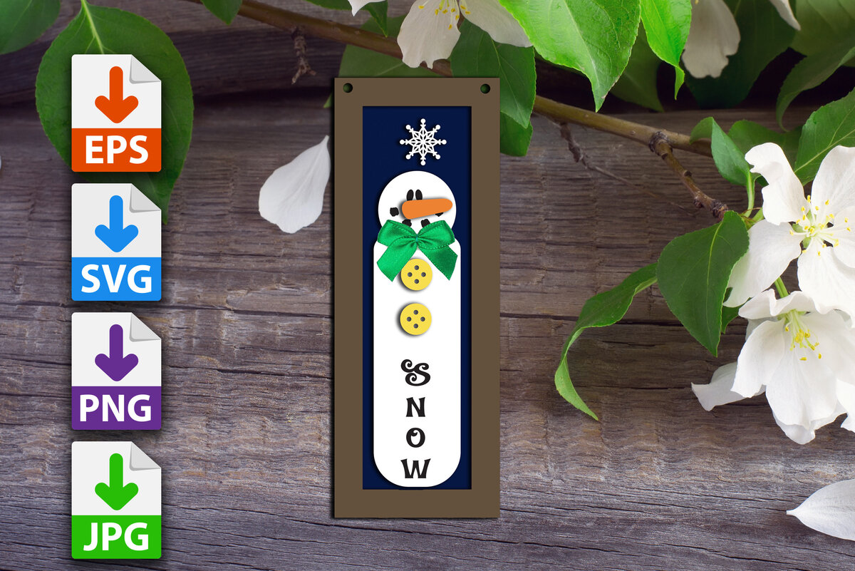 Intra απο ξύλο plywood 3mm-4mm πάχος – Στολίδι με κορνίζα χιονάνθρωπος Δίασταση  20x20 cm INTRAFABR-47265498