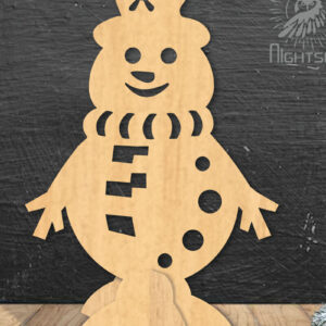 Intra απο ξύλο plywood 3mm-4mm πάχος – Snowman Διακόσμηση σπιτιού 2 Δίασταση  20x20 cm INTRAFABR-112295726