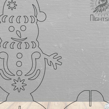 Intra απο ξύλο plywood 3mm-4mm πάχος – Snowman Διακόσμηση σπιτιού 4 Δίασταση  20x20 cm INTRAFABR-112295794 - Image 2