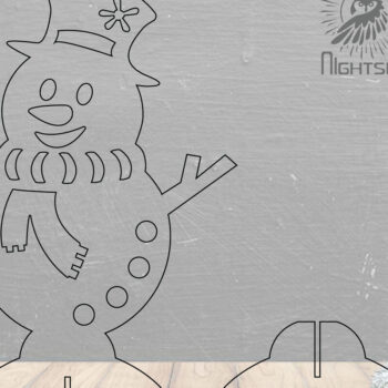 Intra απο ξύλο plywood 3mm-4mm πάχος – Snowman Διακόσμηση σπιτιού 5 Δίασταση  20x20 cm INTRAFABR-112295836 - Image 2