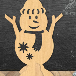 Intra απο ξύλο plywood 3mm-4mm πάχος – Snowman Διακόσμηση σπιτιού 6 Δίασταση  20x20 cm INTRAFABR-112295882