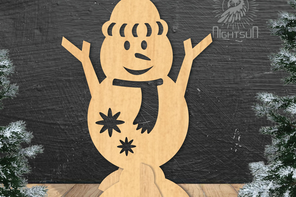 Intra απο ξύλο plywood 3mm-4mm πάχος – Snowman Διακόσμηση σπιτιού 6 Δίασταση  20x20 cm INTRAFABR-112295882