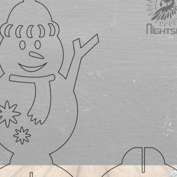 Intra απο ξύλο plywood 3mm-4mm πάχος – Snowman Διακόσμηση σπιτιού 6 Δίασταση  20x20 cm INTRAFABR-112295882 - Image 2