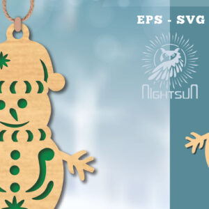 Intra απο ξύλο plywood 3mm-4mm πάχος – Στολίδι με χιονάνθρωπος 4 Δίασταση  20x20 cm INTRAFABR-112188726