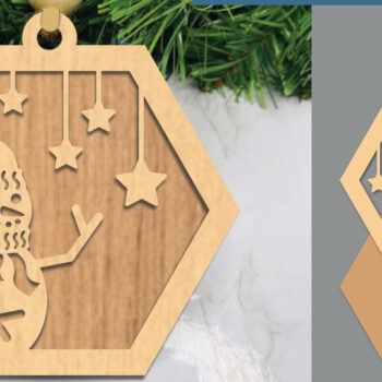 Intra απο ξύλο plywood 3mm-4mm πάχος – Στολίδι με χιονάνθρωπος Δίασταση  20x20 cm INTRAFABR-105774638 - Image 1